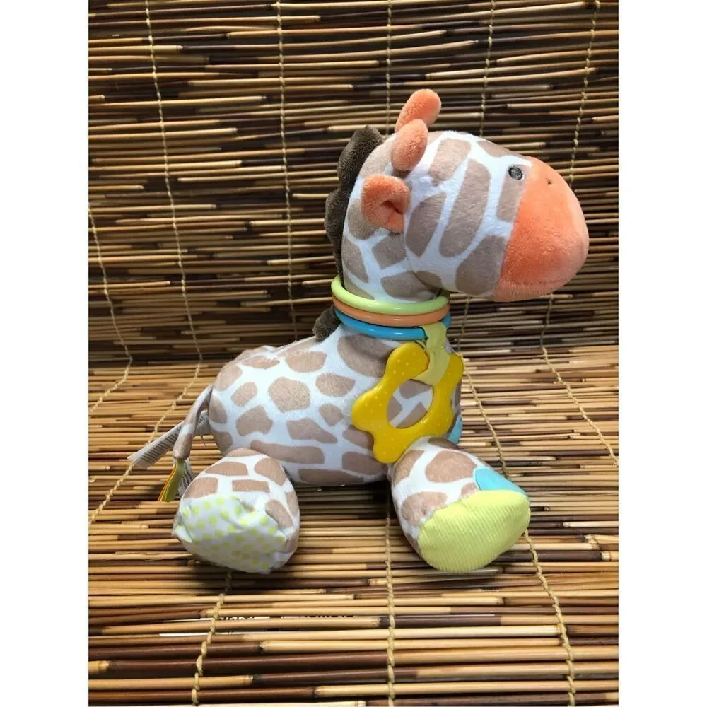 Carter's Giraffe Stuffed Plush Rattle Mirror
